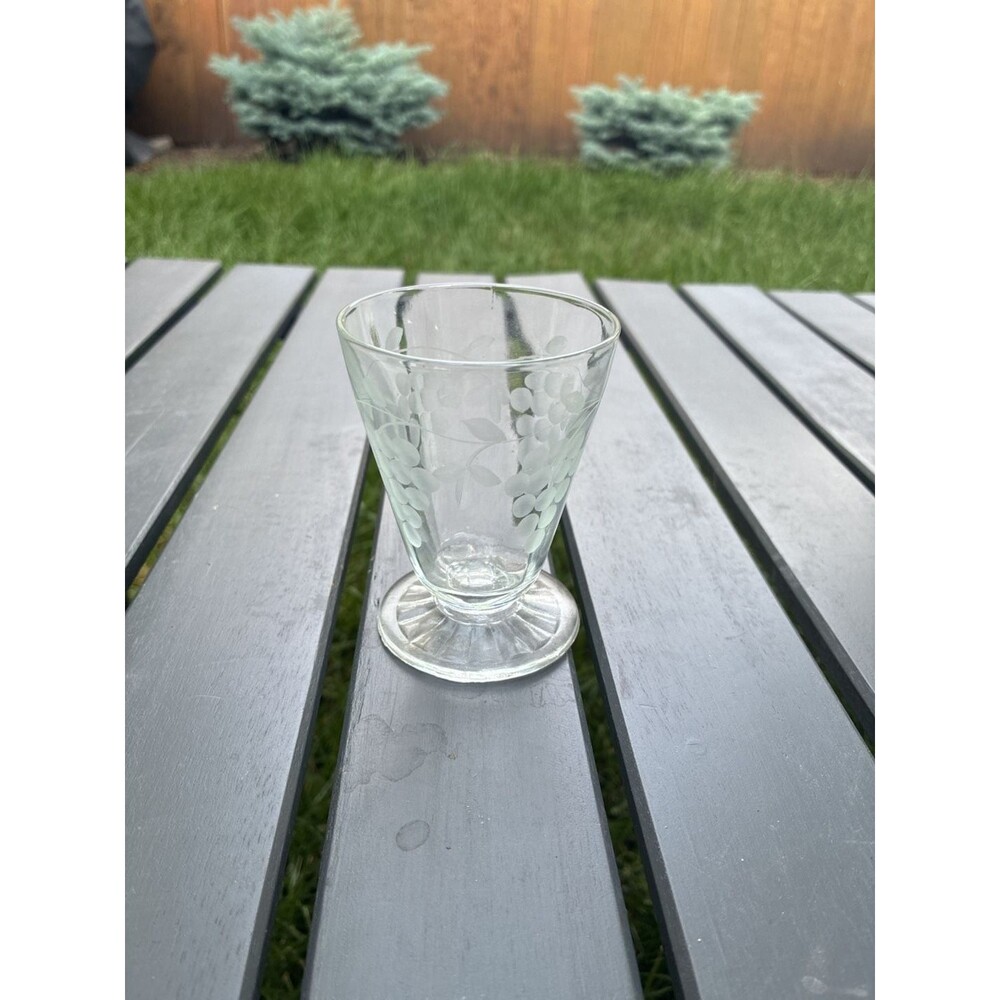 Grape Clear (Cut 6) Juice Glass by Standard Glass